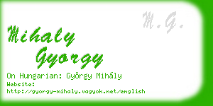 mihaly gyorgy business card